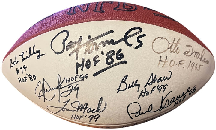 HOF Signed OFC Football 19 Sig Dickerson/Lawrence Taylor/F Gregg/Parker -Beckett