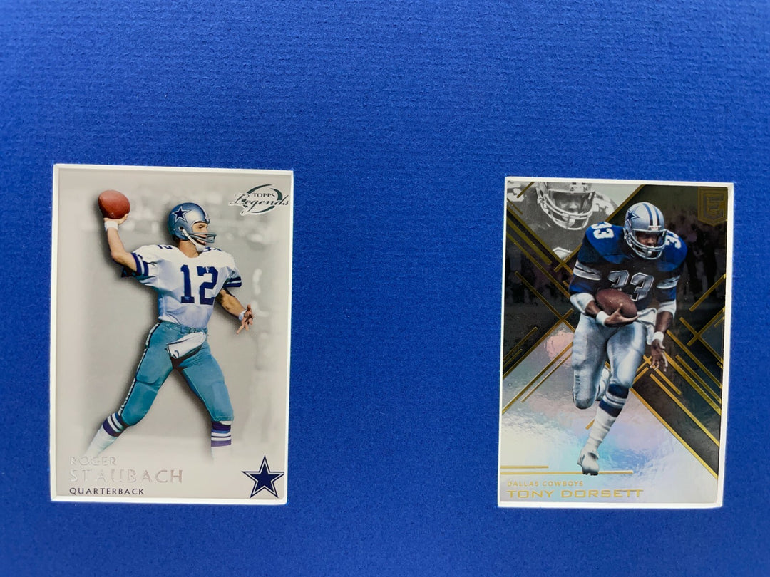 Dallas Cowboys Framed 10 Football Card Collage Lot Staubach Aikman Prescott Zeke