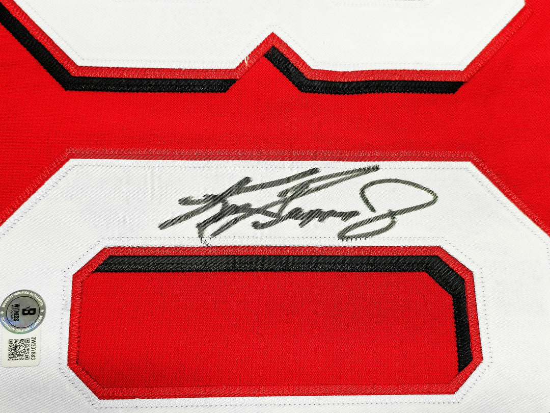 Reds Ken Griffey Jr Auto Red Mitchell Ness 05 Cooperstown Collection Jersey 44