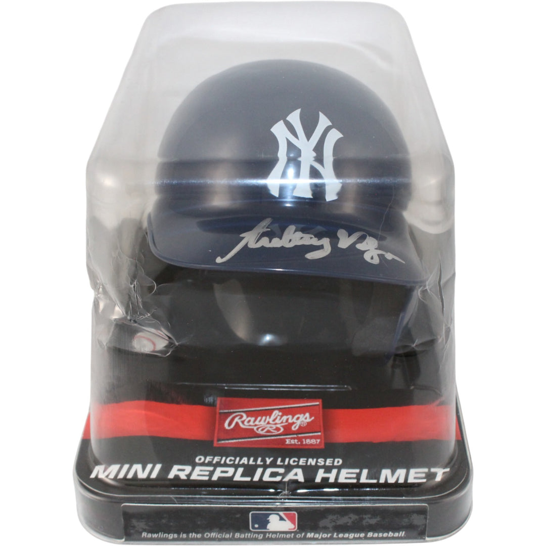 Anthony Volpe Autographed New York Yankees Rawlings Mini Helmet Fanatics 53699