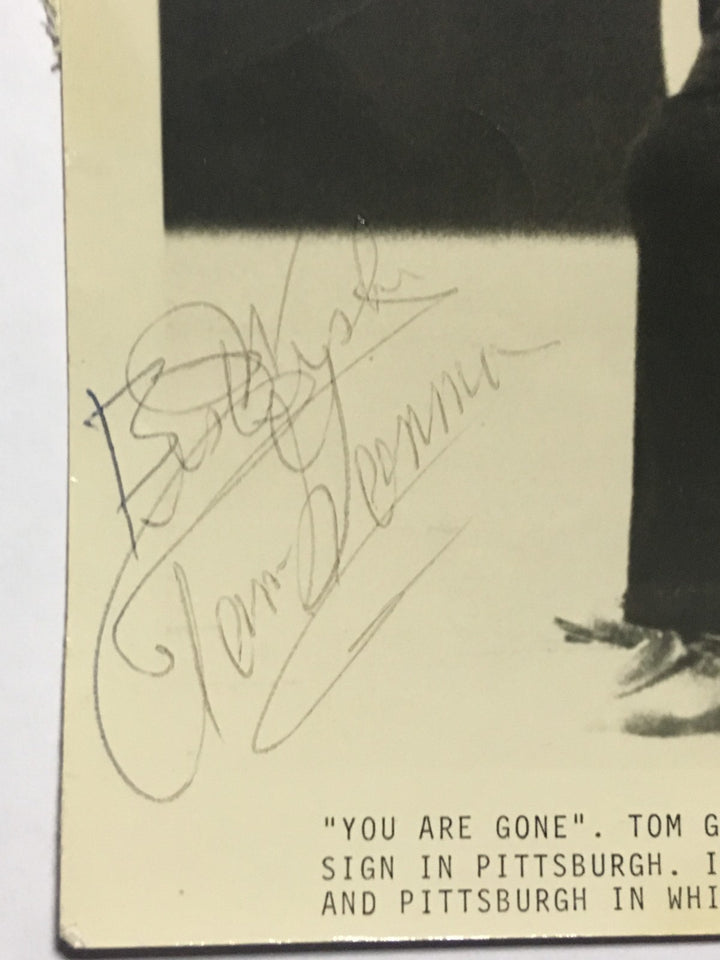 Yogi Berra Tom Gorman dual signed 8x10 original wire photo framed SGC COA 1/1