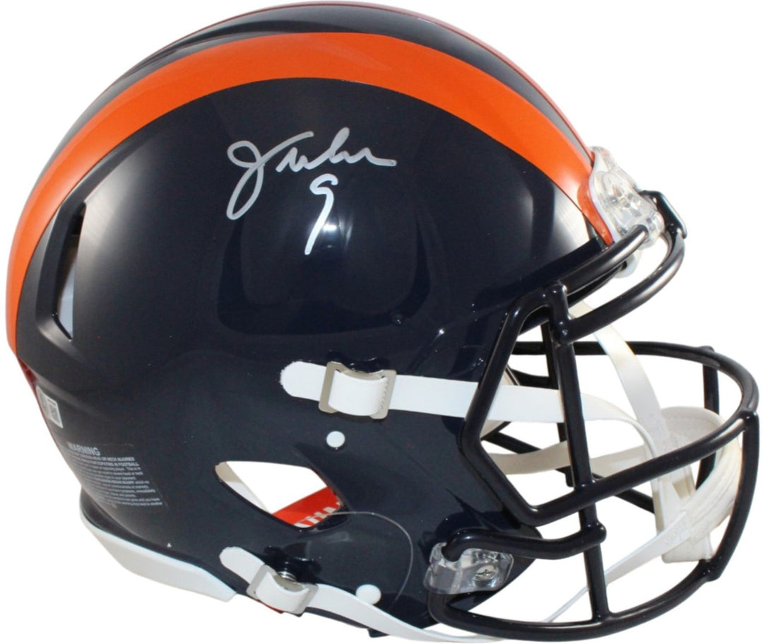 Jim McMahon Autographed Chicago Bears Authentic TB Helmet Beckett Witness 55372