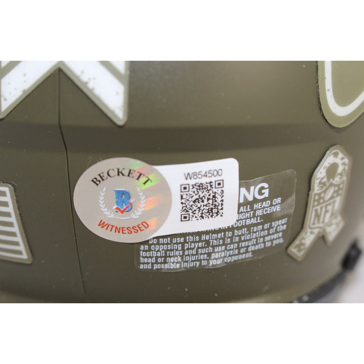 Steve Largent Autographed Seattle Seahawks 2022 STS Mini Helmet Beckett 53641