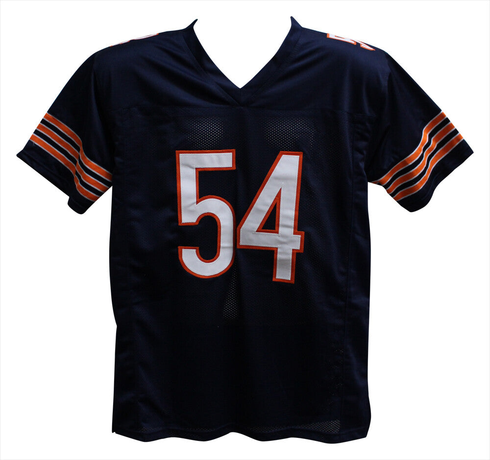 Brian Urlacher Autographed/Signed Pro Style Blue XL Jersey HOF Beckett 35404