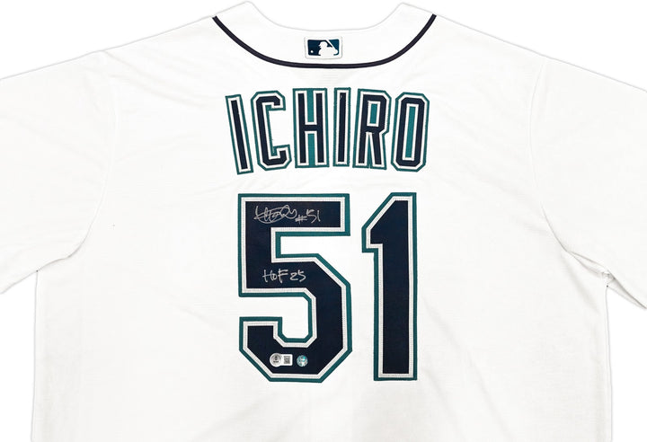 Mariners Ichiro Suzuki Auto White Nike Jersey Size XL "HOF 25" IS Holo & Beckett