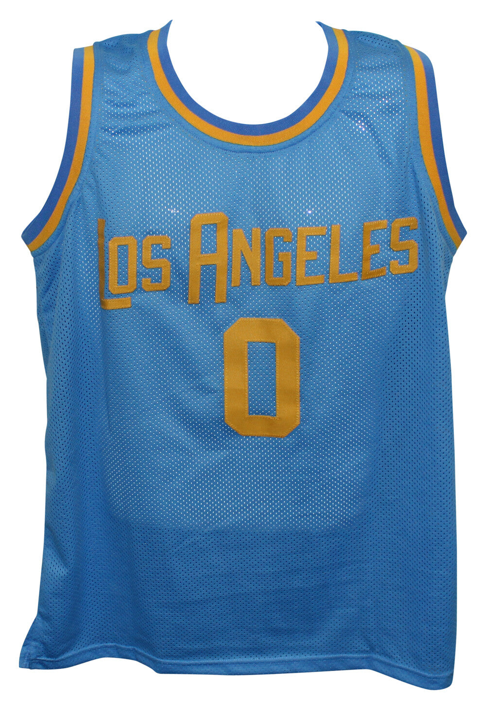 Kyle Kuzma Autographed/Signed Pro Style Baby Blue XL Jersey BAS 31097