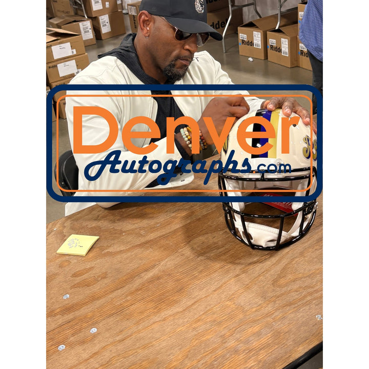 Ray Lewis Signed Baltimore Ravens Authentic Retro Helmet Beckett Witnessed 57518