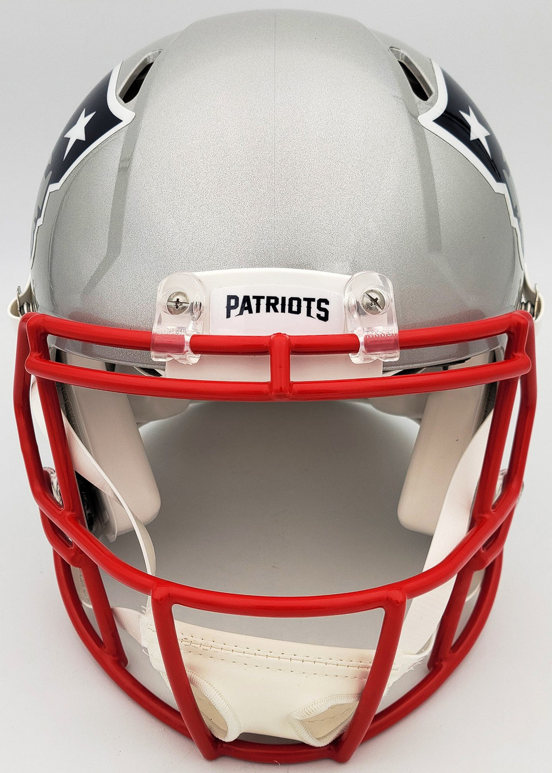 Mac Jones Signed Patriots Silver Full Size Authentic Speed Helmet Beckett