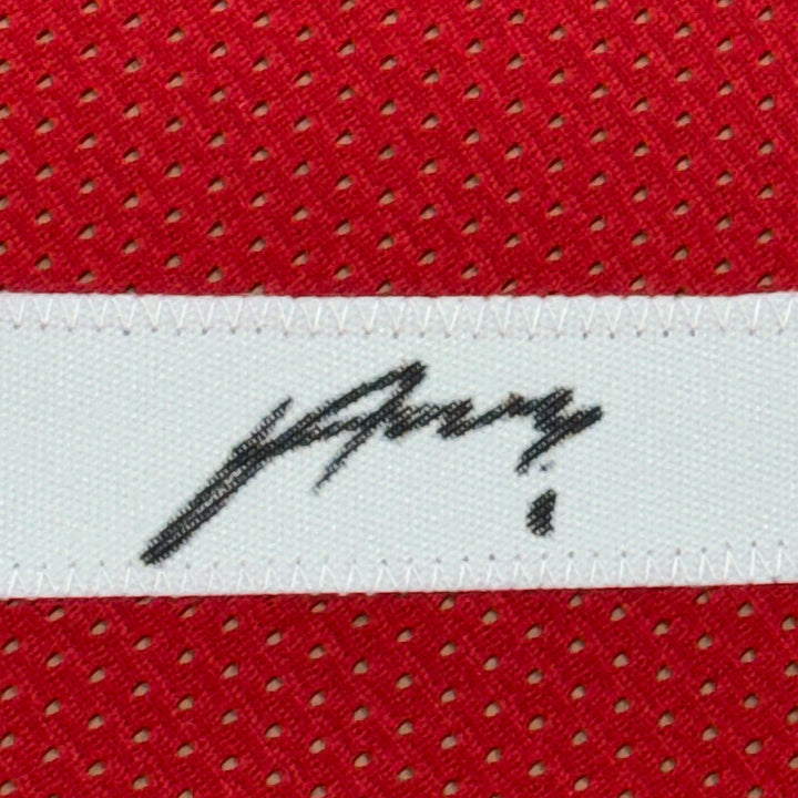 Framed Autographed/Signed Alperen Sengun 35x39 Houston Red Jersey Beckett COA