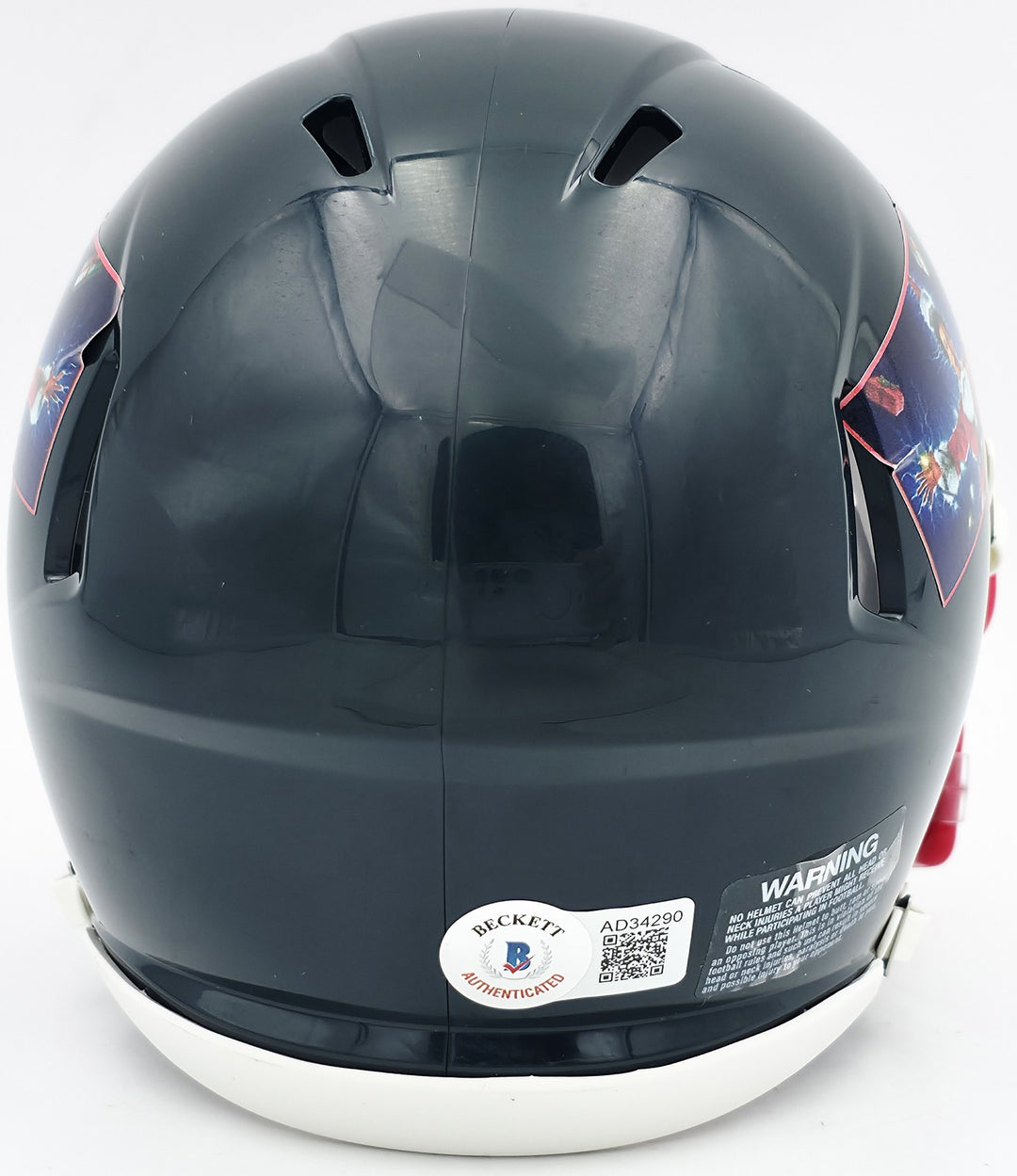 Chevy Chase Signed Christmas Vacation Black Speed Mini Helmet Beckett #AD34290