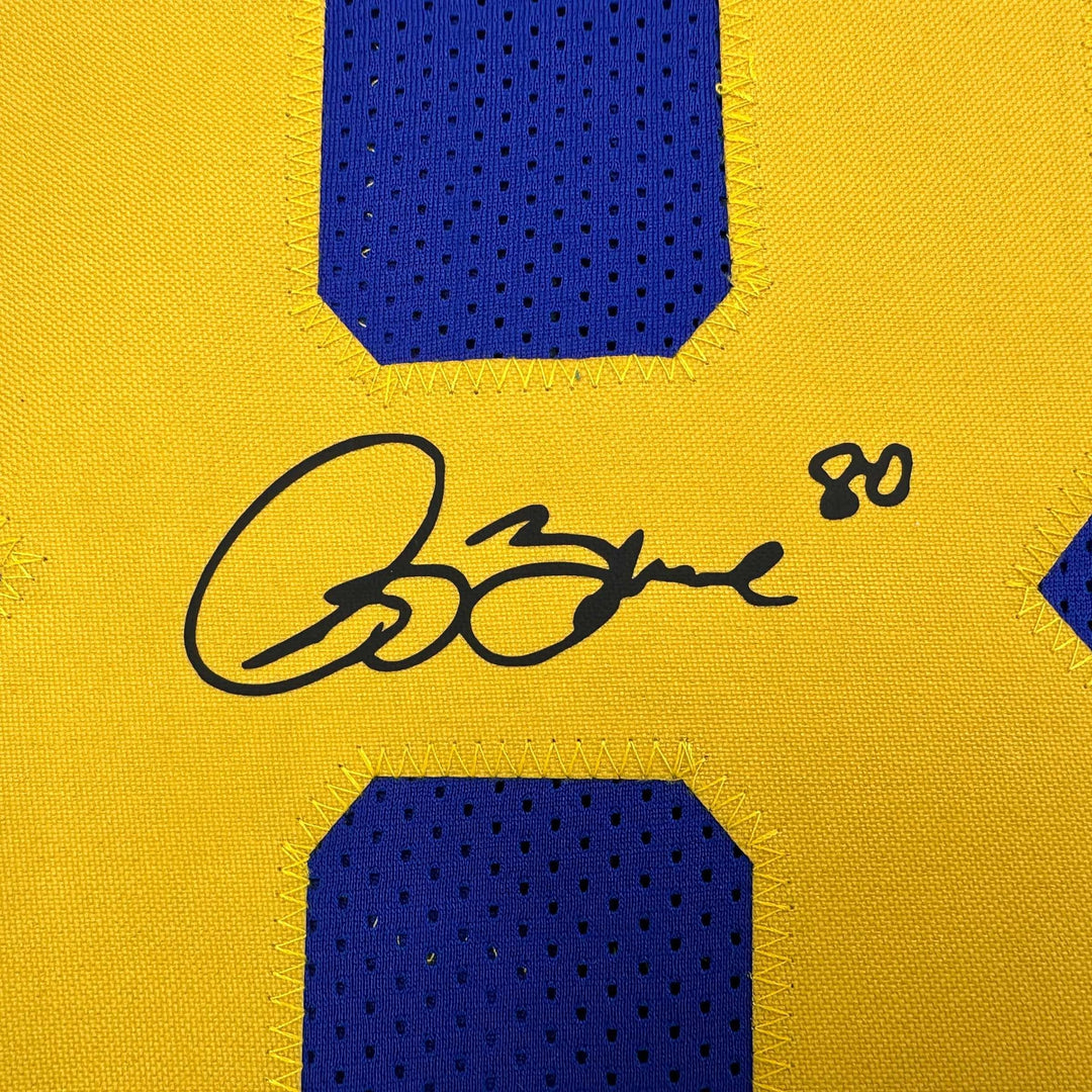 Facsimile Autographed Isaac Bruce St. Louis Royal Blue Retro Reprint Jersey XL