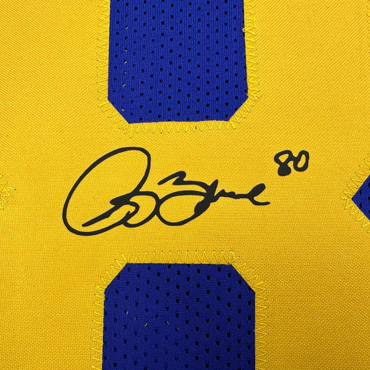 Facsimile Autographed Isaac Bruce St. Louis Royal Blue Retro Reprint Jersey XL