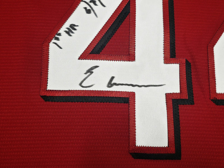 Reds Elly De La Cruz Signed Red Nike Jersey Size XL "1st HR 6/8/23" Beckett Wit