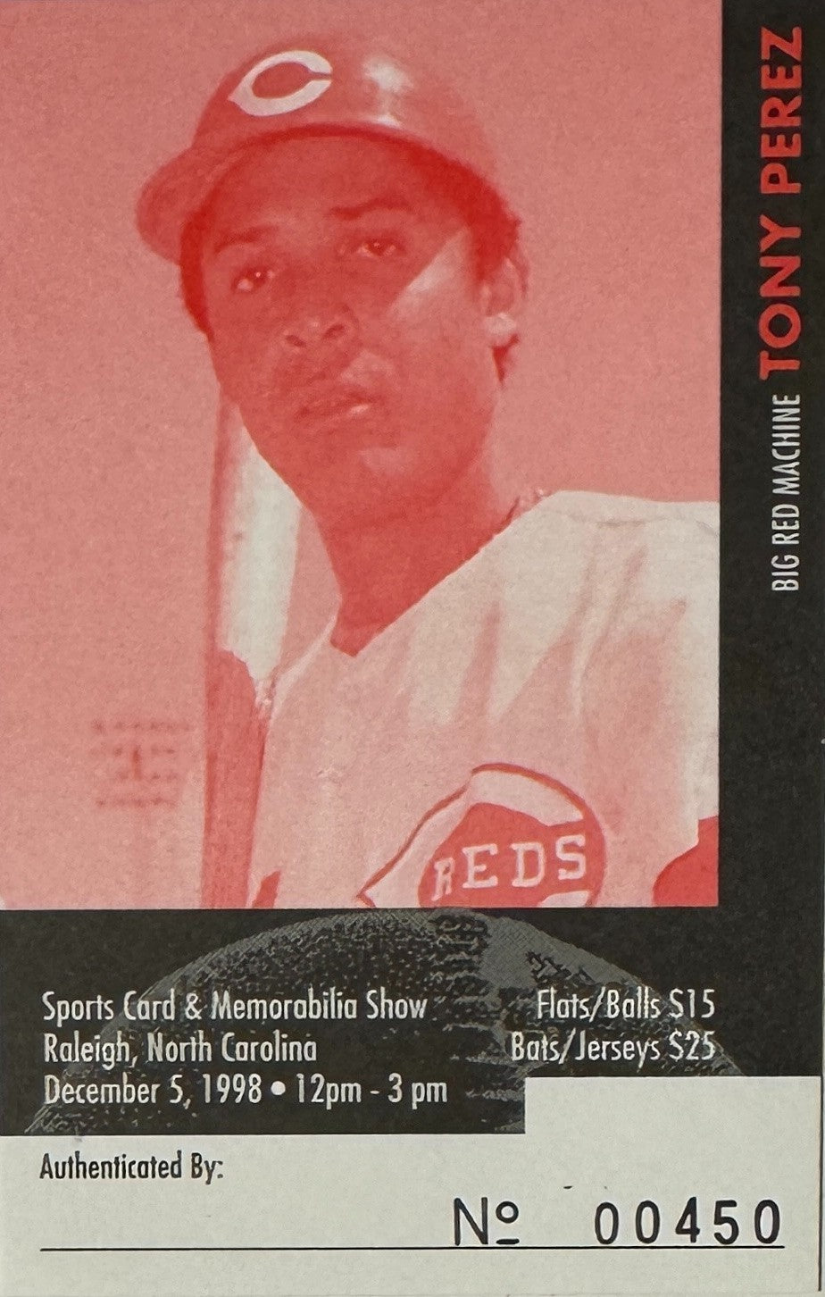 Tony Perez signed Cincinnati Reds MLB 8x10 Photo minor dings Framed - COA/TICKET
