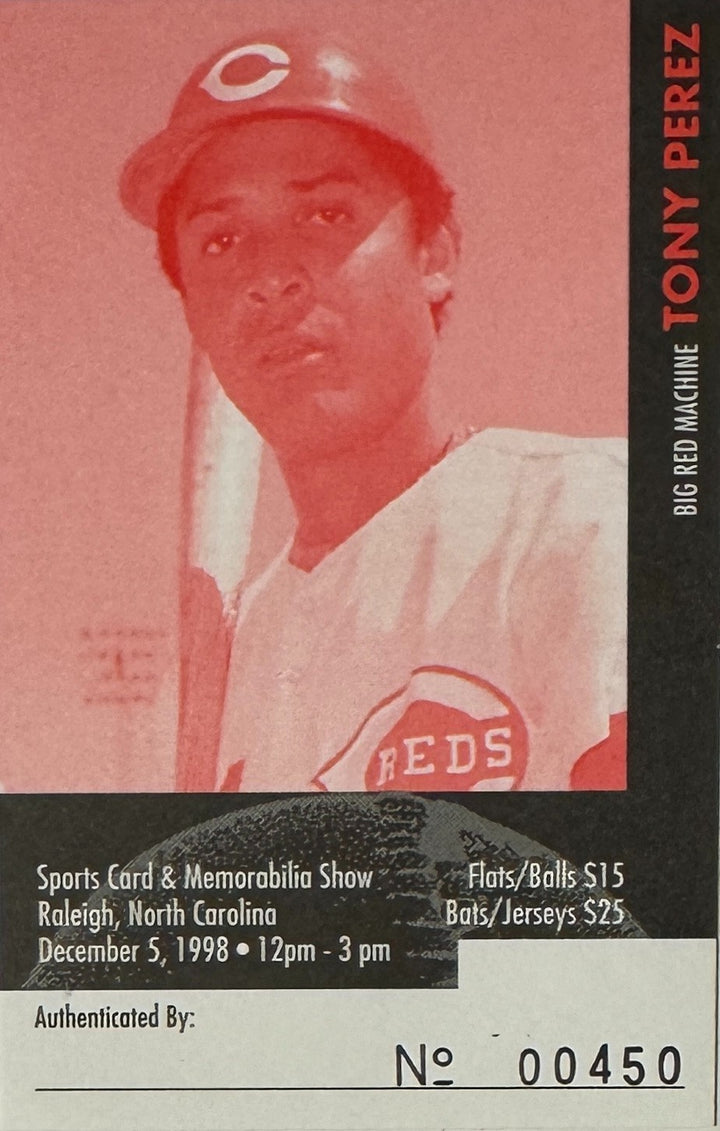 Tony Perez signed Cincinnati Reds MLB 8x10 Photo minor dings Framed - COA/TICKET