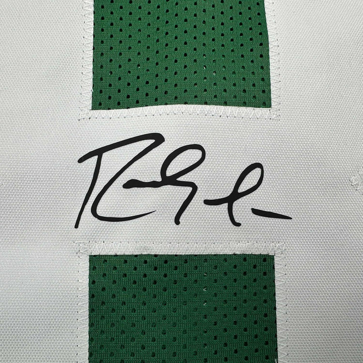 Framed Facsimile Autographed Randy Moss 35x39 Green Reprint Laser Auto Jersey