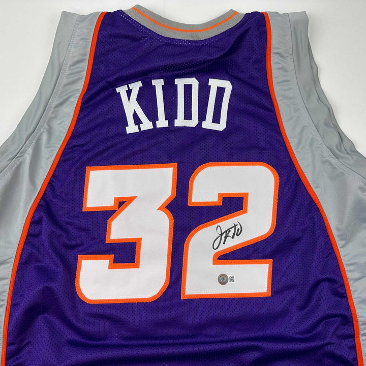 Autographed/Signed Jason Kidd Phoenix Purple Jersey Beckett BAS COA