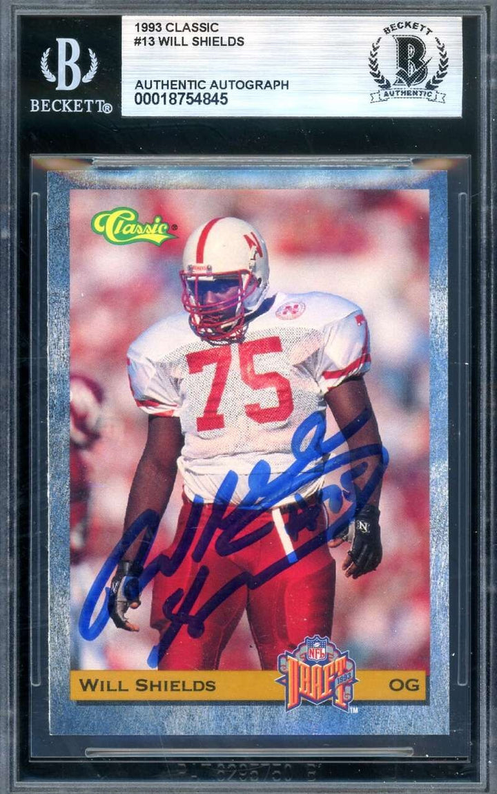 Will Shields Beckett BAS Signed 1993 Classic Rookie Autograph