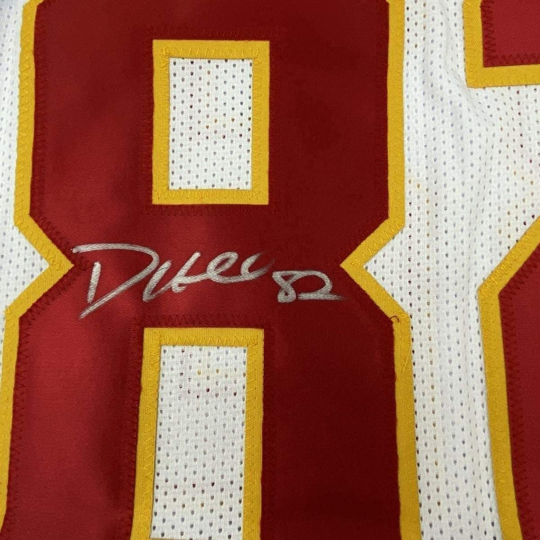 Framed Autographed/Signed Dante Hall 35x39 Kansas City White Jersey PSA COA