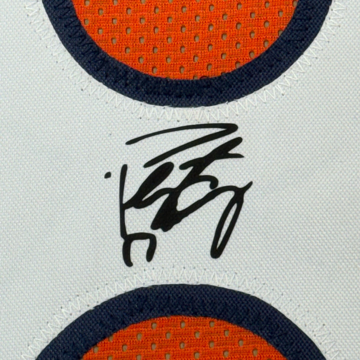 Framed Facsimile Autographed Peyton Manning 33x42 Orange Reprint Laser Jersey