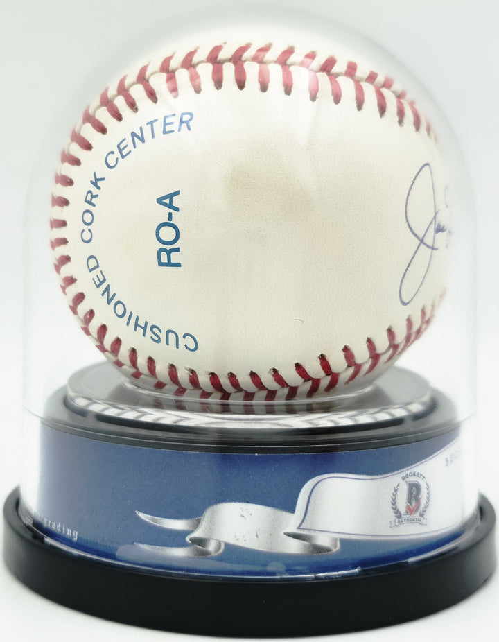 Joe DiMaggio Signed AL Baseball New York Yankees Auto Near Mint/Mint 8 Beckett