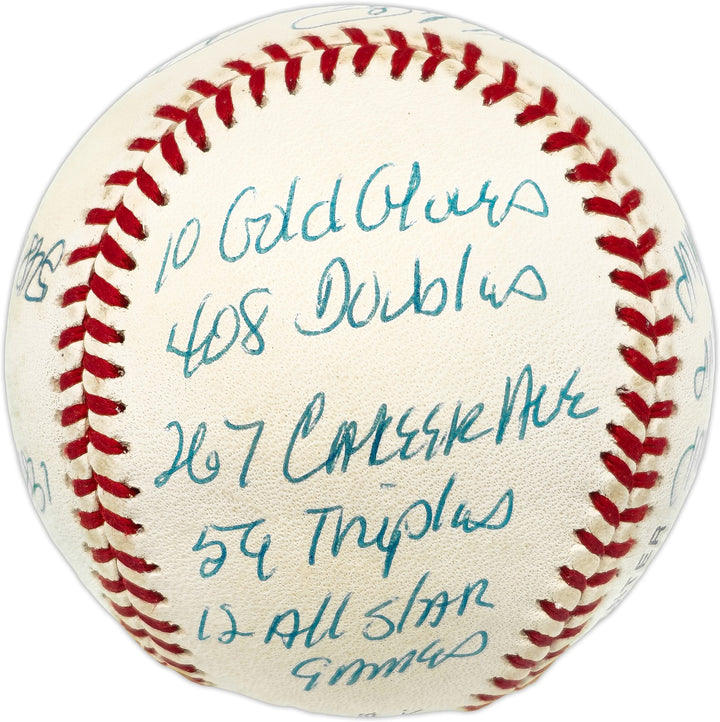 Mike Schmidt Signed NL Baseball Phillies Statball 16 Stats Beckett #BN14989
