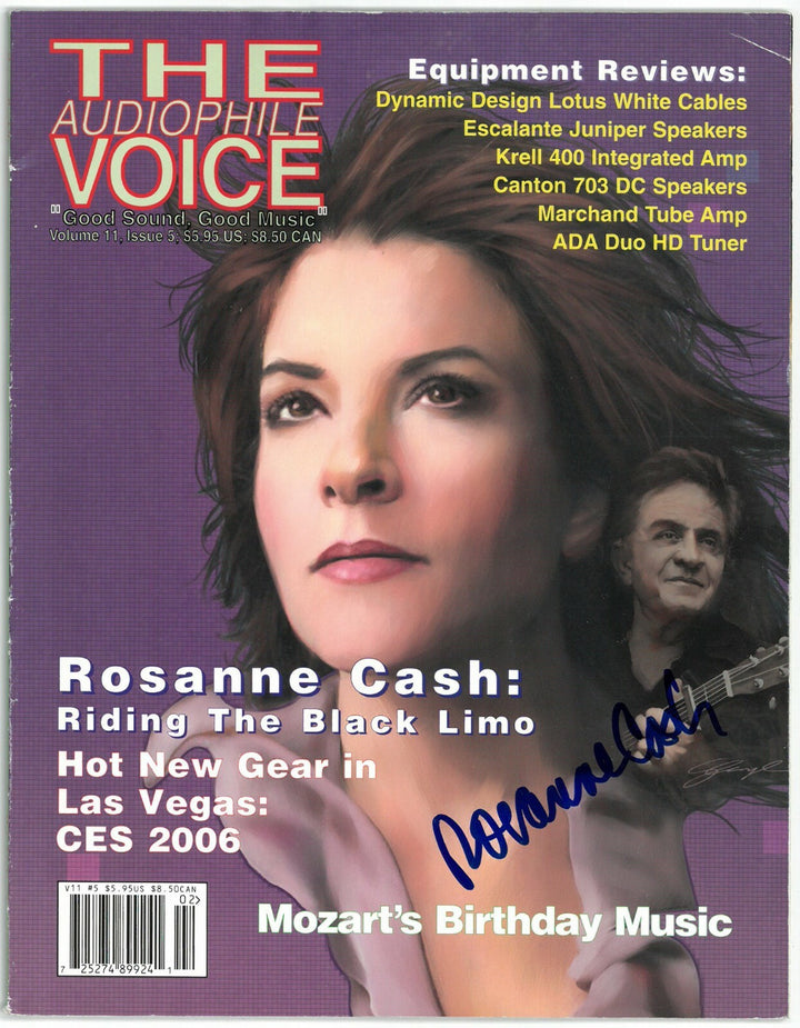 Rosanne Cash signed The Audiophile Voice Magazine 2006 Volume 11, Issue 5- JSA