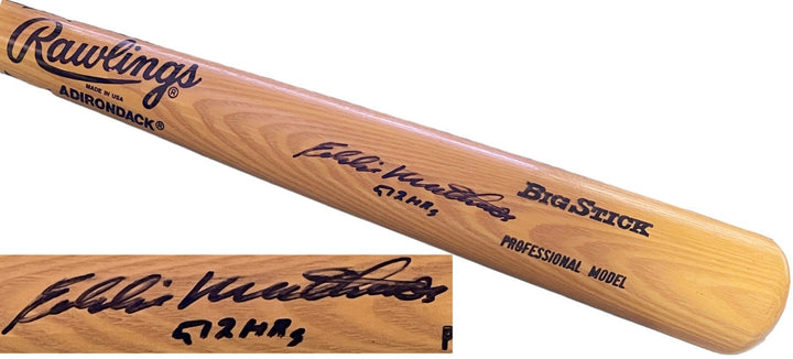 Eddie/Ed Mathews Signed Rawlings Big Stick Pro Model Bat w/ 512 HRS -Beckett Rev
