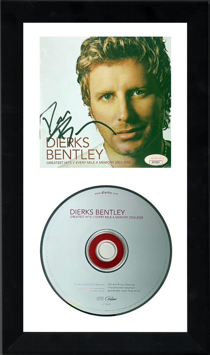 Dierks Bentley signed 2008 Greatest Hits/Every Mile Album Cover/CD - Framed- JSA