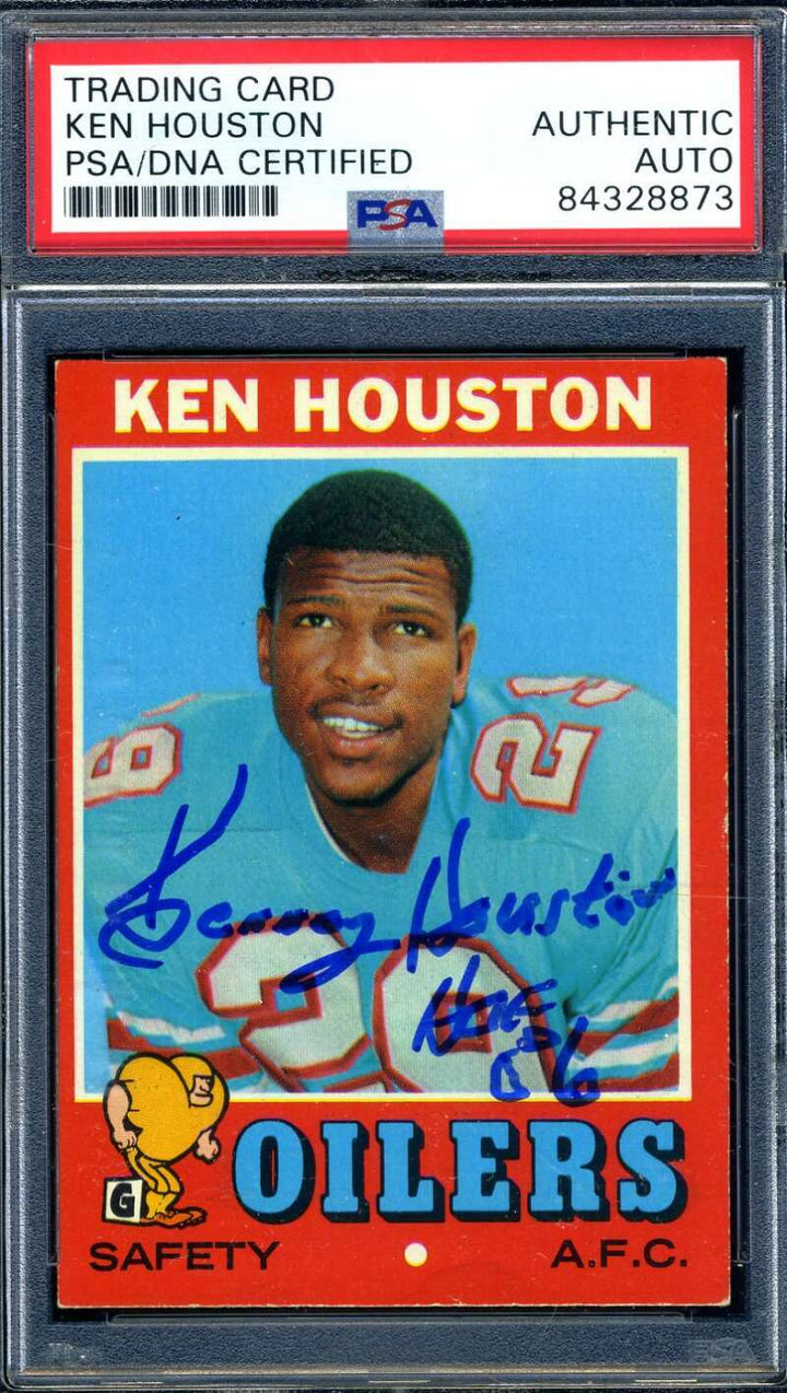 Ken Houston PSA DNA Coa Signed 1971 Topps Rookie Autograph