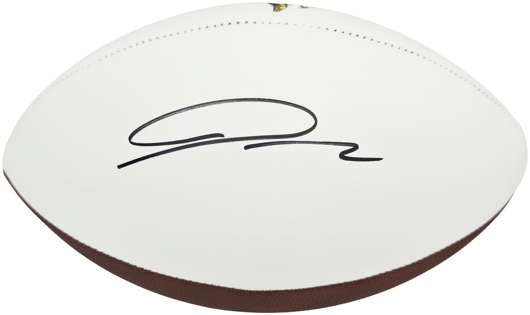 Jordan Addison Signed Minnesota Vikings White Logo Football Beckett BAS QR
