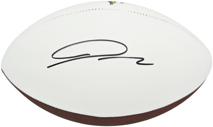 Jordan Addison Signed Minnesota Vikings White Logo Football Beckett BAS QR