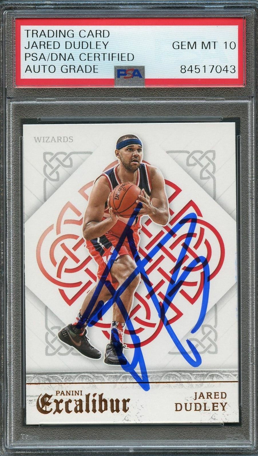 2015-16 Panini Excalibur #125 Jared Dudley Signed Card AUTO 10 PSA Slabbed Wizar
