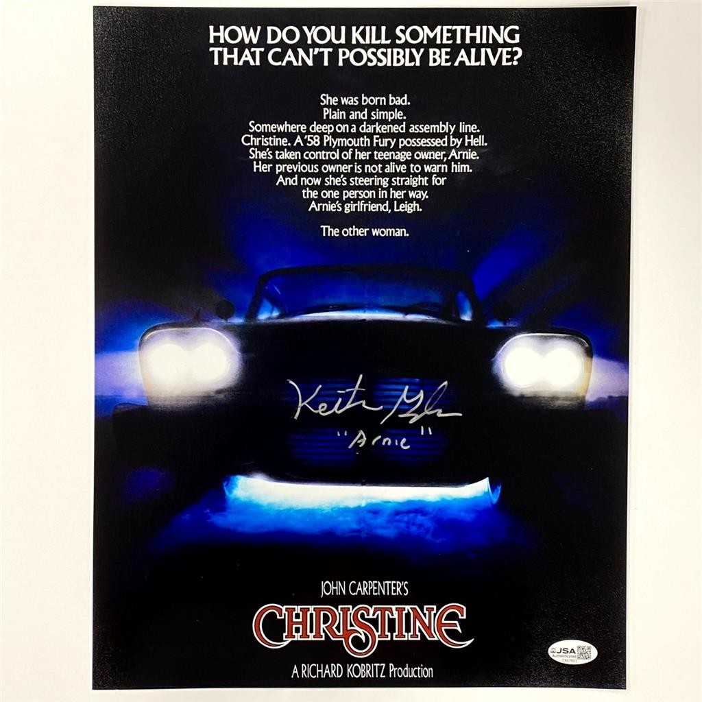 Keith Gordon signed "Arnie" Christine 11x14 Movie Poster Photo autograph ~ JSA