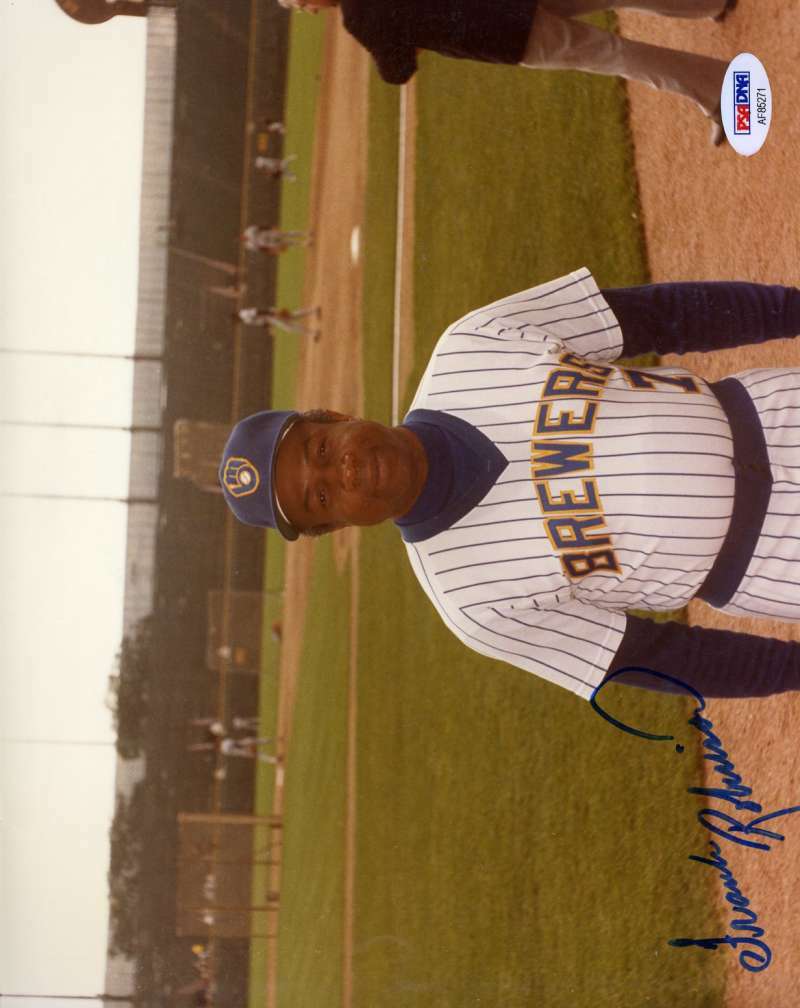 Frank Robinson Psa Dna Coa Autograph 8x10 Brewers Photo  Hand Signed Authentic
