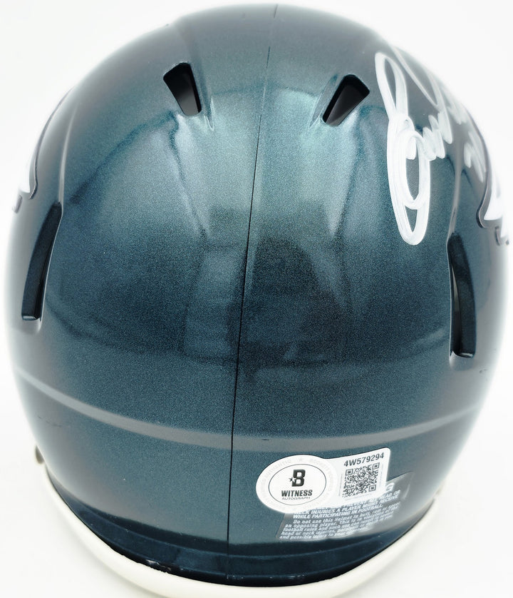 Eric Allen Signed Philadelphia Eagles Green Speed Mini Helmet Beckett