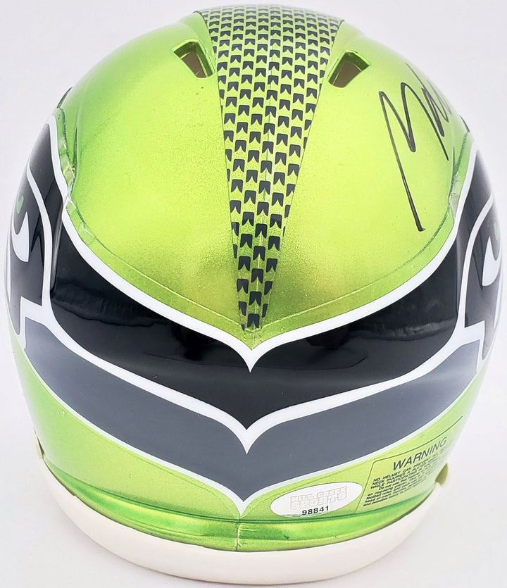 Michael Dickson Signed Seattle Seahawks Flash Green Speed Mini Helmet MCS Holo