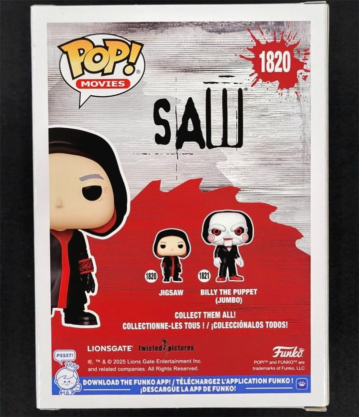 Tobin Bell signed "Jigsaw" Saw Funko Pop! 1820 autograph ~ Beckett BAS Witness
