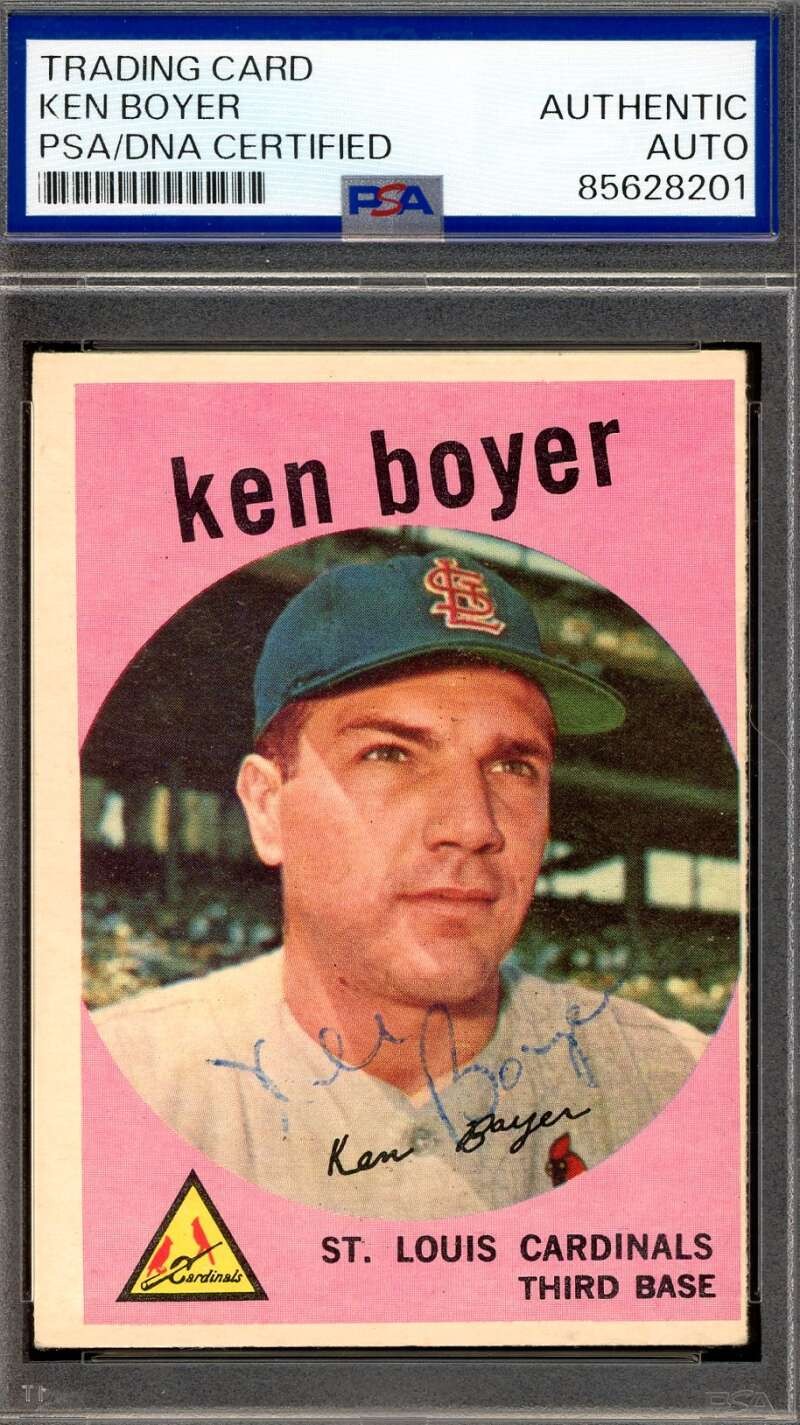 Ken Boyer PSA DNA Vintage Signed 1959 Topps Autograph