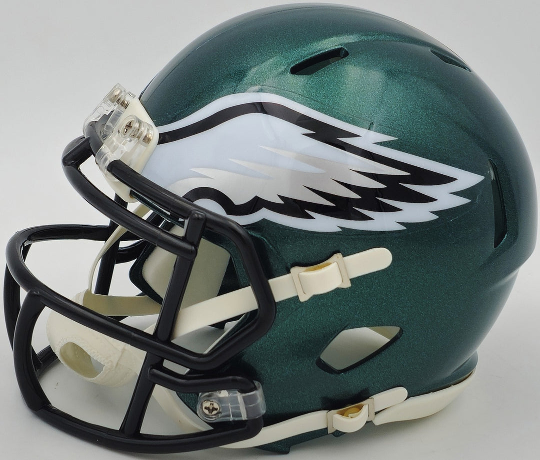 Jalen Carter Auto Signed Philadelphia Eagles Green Speed Mini Helmet Beckett Wit