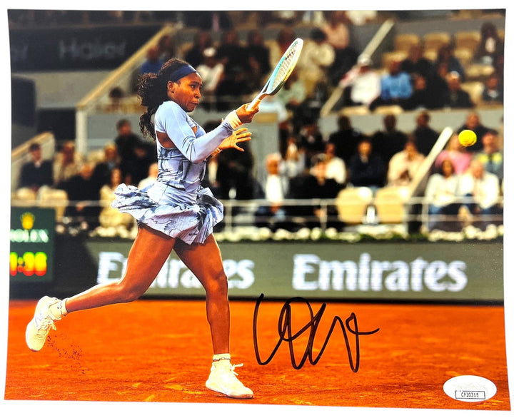 COCO GAUFF SIGNED TENNIS 8X10 PHOTO #1 AUSTRALIAN FRENCH US OPEN WIMBLEDON JSA