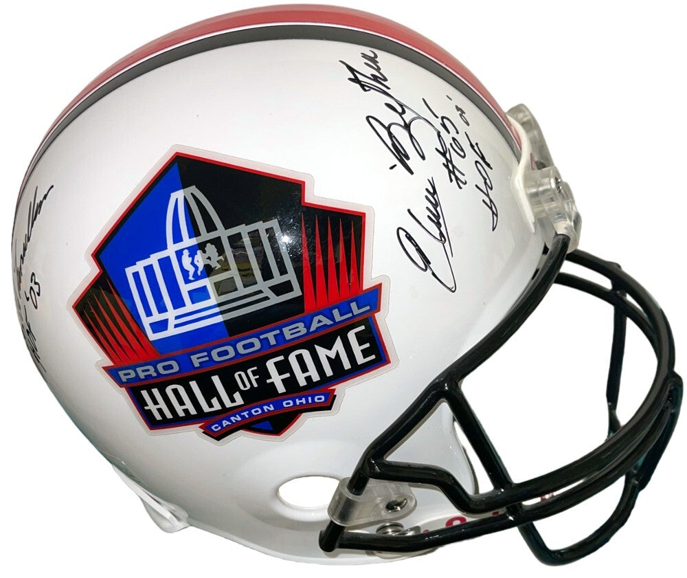 2003 HOF Logo FS Rep Helmet 5 sigs Marcus Allen, James Lofton, Bethea, Stram-PSA