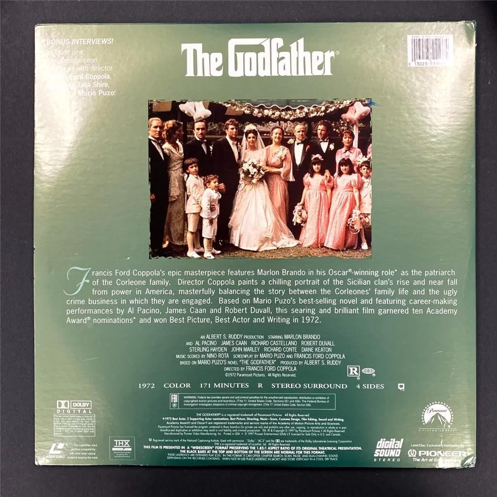 Al Pacino signed The Godfather LaserDisc Cover autograph ~ Beckett BAS