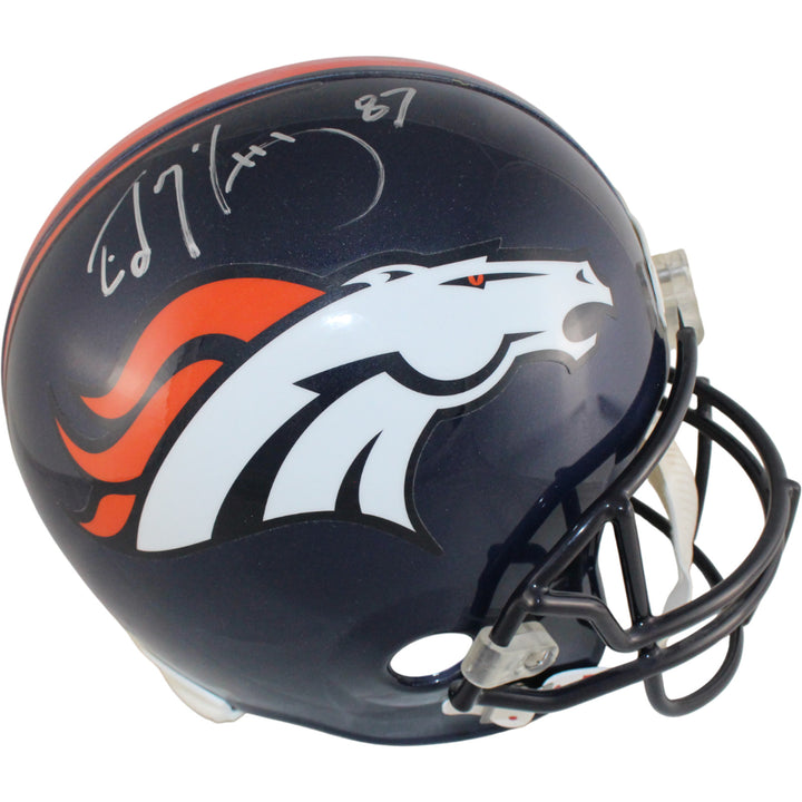 Ed McCaffrey Autographed/Signed Denver Broncos F/S VSR4 TB Helmet DEN 53271