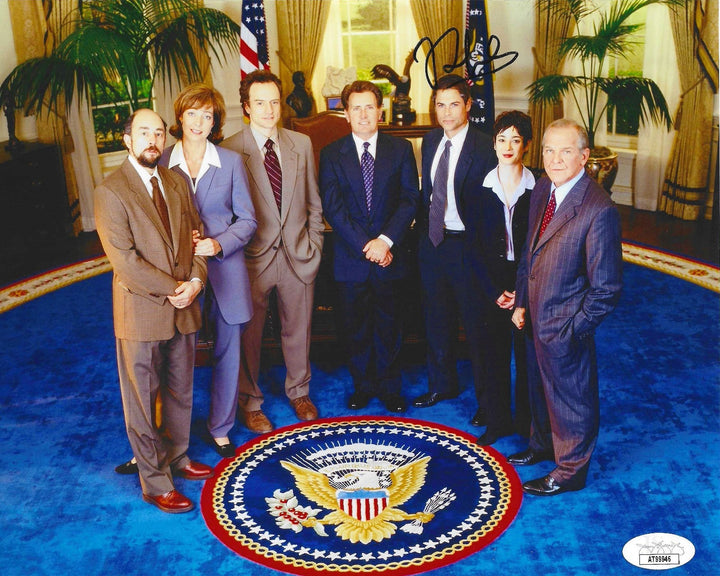 ROB LOWE SIGNED THE WEST WING 8X10 PHOTO SAM SEABORN OUTSIDERS JSA