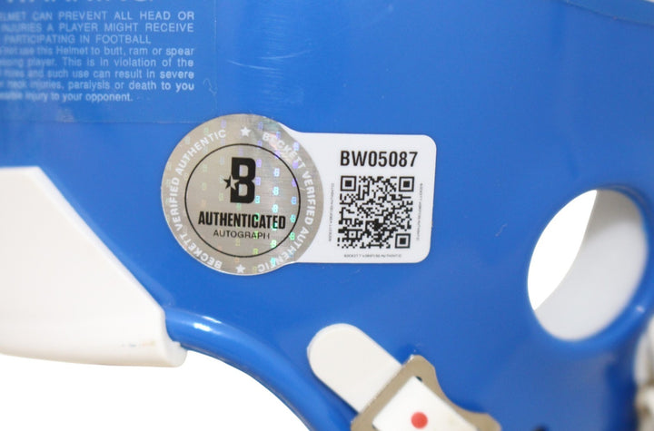 Floyd Little Autographed Denver Broncos VSR4 Mini Helmet HOF Beckett 55383
