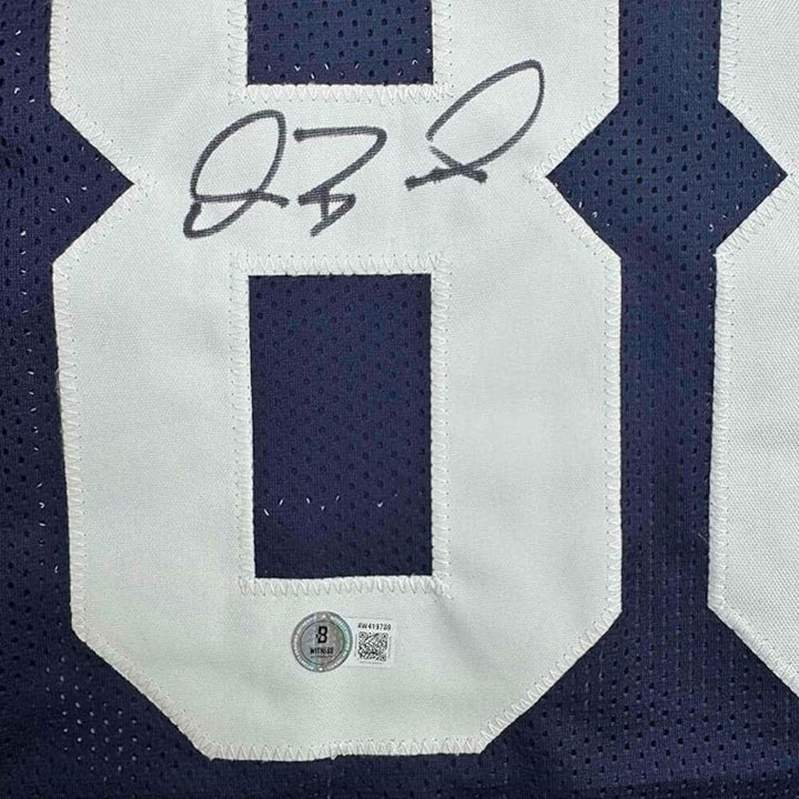 Framed Autographed/Signed Dez Bryant 35x39 Dallas TG Day Jersey Beckett BAS COA