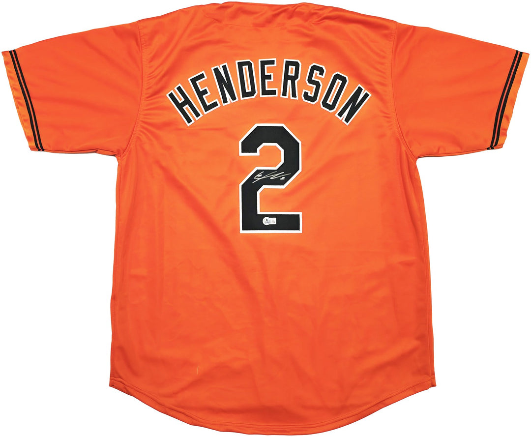 Baltimore Orioles Gunnar Henderson Autographed Signed Orange Jersey Beckett Wit