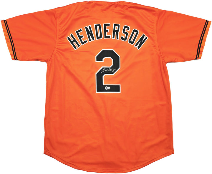 Baltimore Orioles Gunnar Henderson Autographed Signed Orange Jersey Beckett Wit