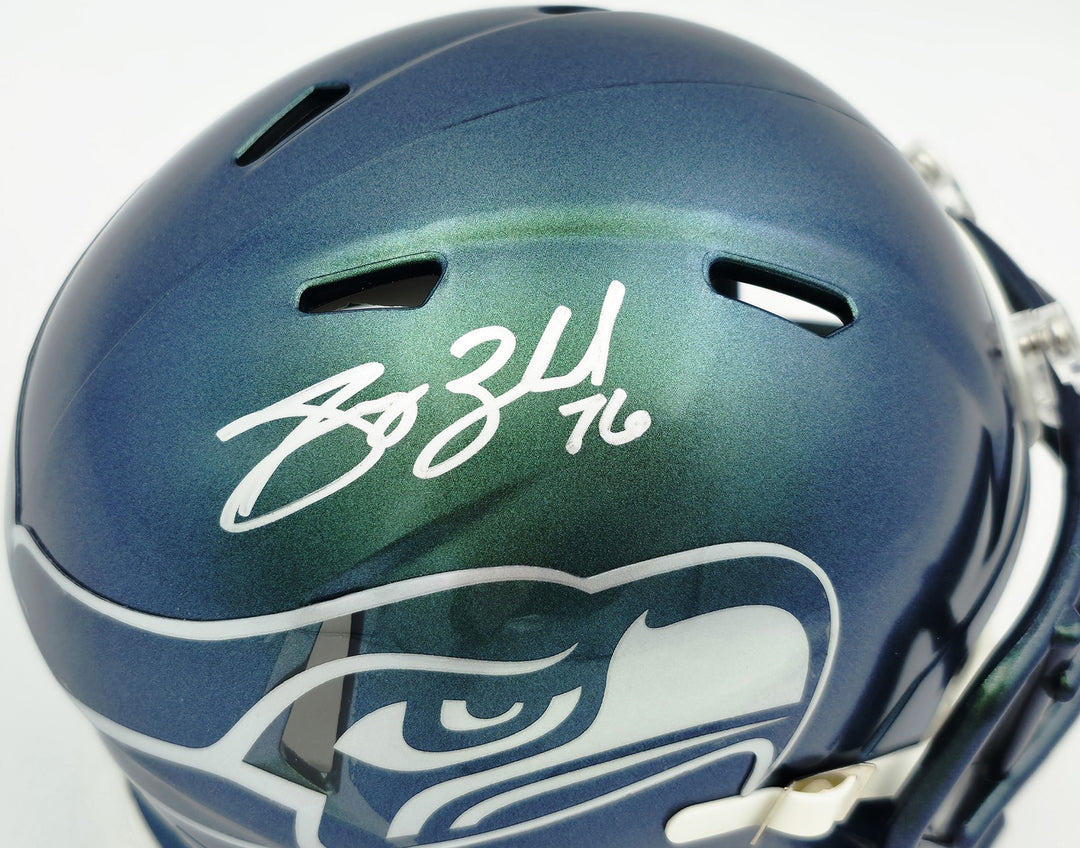 Grey Zabel Signed Seattle Seahawks Rivalries Speed Mini Helmet MCS Holo